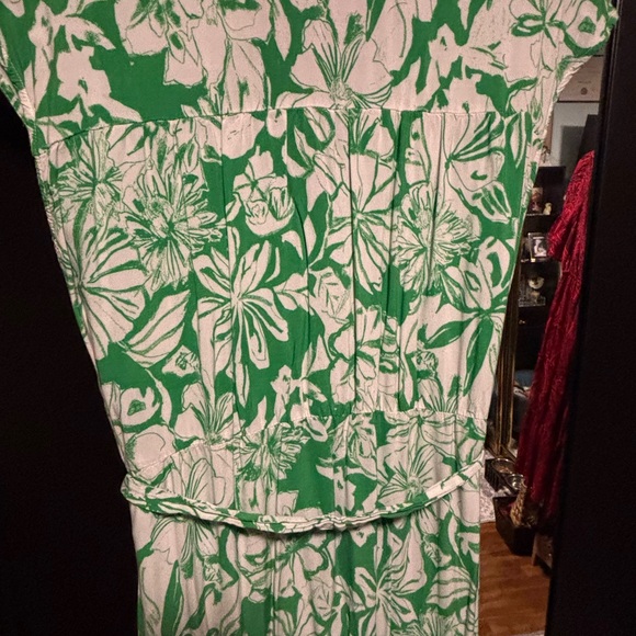 Zara Green and White Floral Maxi Dress - Picture 4 of 4